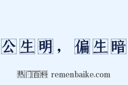 公生明，偏生暗是什么意思的图片